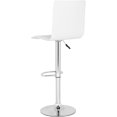 thumbnail image 4 of SAFAVIEH Magda Chrome Steel Swivel Barstool, White, 4 of 4