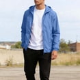 thumbnail image 4 of Bosfbaoi Hooded Windbreaker Jackets for Men Full Zip Lightweight Casual Outdoor Packable Windproof Jacket, 4 of 7