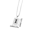 thumbnail image 2 of Collar de 26 letras huecas | Cadena ajustable de acero de titanio | Colgante ligero de acero inoxidable para hombre y mujer | Regalo personalizado con inicial para familiares y amigos, 2 of 4
