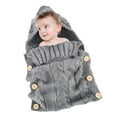 thumbnail image 5 of Knitted Wool Sleeping Bag, Newborn Baby Swaddle Sleeping Blanket Bag, 5 of 5