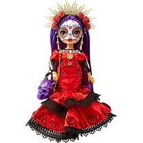 Rainbow High 2022 Celebration Edition Día De Los Muertos Maria Garcia Fashion Collector Doll 11 in. Celebratory Face Painting & Calavera Purse. Light Up Display & Premium Accessories. Great Gift