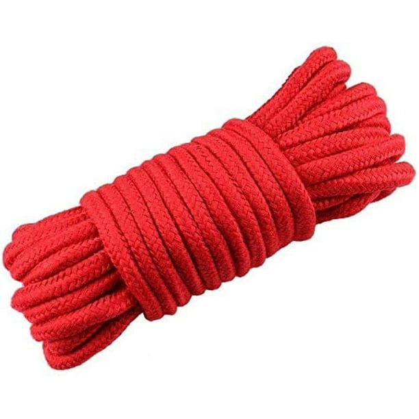 Soft Rope Cord,2Pack Soft Cotton Rope 10 M/33 Feet 8 MM All Purpose Cotton  Rope Craft Rope (Red-1) 