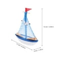 thumbnail image 2 of Raindrops Multi Colored Wooden Sailboat Decorative Figurine for Home and Office Tabletop Decor 7.5 Inches, 2 of 8