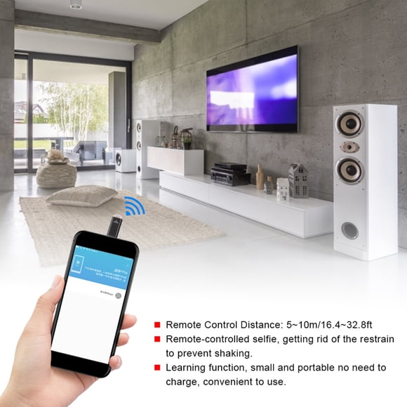 Adaptador De Control Remoto IR De Teléfono Inteligente Portátil, Función De Aprendizaje, Pequeña Y Portátil, Cubierta