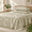 Olive Green-Queen, variant on Olive Green King Size 4-Piece Botanical Leaf Print Sheet Set