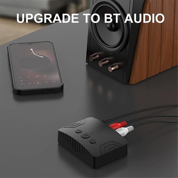 Transmisor receptor de audio Bluetooth 5.3 Adaptador de audio inalámbrico estéreo USB AUX RCA de 3,5 mm para PC Altavoz de automóvil