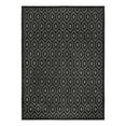 thumbnail image 3 of Unique Loom Outdoor Trellis Textured Collection Area Rug - Spatial (9' x 12' Rectangle Charcoal/Ivory), 3 of 7