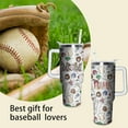 thumbnail image 5 of 40oz Baseball Mom MaMa Tumbler with Handle, Mothers Day Gift for Woman, Sports Coach Insulated Stainless Steel Cup with Lid and Straws, Reusable Travel Coffee Mug Water Bottle, 5 of 6