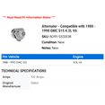 thumbnail image 2 of Alternator - Compatible with 1988 - 1990 GMC S15 4.3L V6 1989, 2 of 2