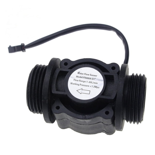 2PCS Water Flow Sensor, Fuel Flow Meter Water Meter Sensor Flowmeter Water Sensor, Counter Indicator FS400A G1 DN25 1-60L/Min ,Easy to Install