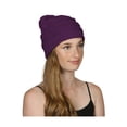thumbnail image 1 of Gravity Threads Knit Soft Stretch Beanie Cap, Purple, 1 of 1