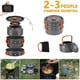 thumbnail image 4 of Camping Cookware Kit Outdoor Aluminum Cooking Set Water Kettle Pan Pot Travelling Hiking Picnic Bbq Tableware Equipment 26-27s, 4 of 5