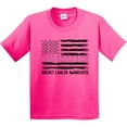 thumbnail image 3 of Inktastic Breast Cancer Awareness Pink Ribbons and Flag Youth T-Shirt, 3 of 5