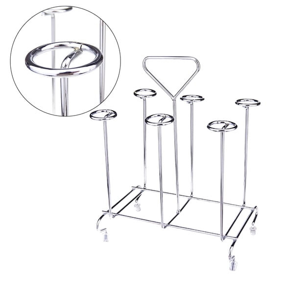 FENGGUIQU Silver Iron Wine Glass Holder for Tabletop Stemware Storage and Drying