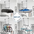 thumbnail image 4 of Heavy Duty Garage Ceiling Pulley Storage System for Rooftop Cargo Boxes, Kayaks, Bikes & Ladders – 150 lbs Capacity – Fits 10–14 ft Ceilings – Space-Saving Overhead Rack – 150 lbs, 10-14ft Ceiling,, 4 of 7