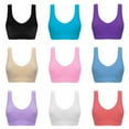 thumbnail image 3 of KOERIM Women Pure Color Plus Size Sports Bra Full Bra Cup Tops,3Pack/S-6XL, 3 of 7