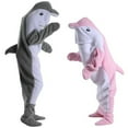 thumbnail image 4 of Soft Cozy Wearable Blanket Hoodie Onesie Sleeping Bag Cartoon Dolphin Onesie Costume Cosplay, 4 of 6