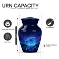 thumbnail image 3 of Yatskia Blue Elephant Mini Memorial Urns for Human Ashes Adult Female, Decorative Urns for Human Ash, Large Burial Urn for Ashes Adult Male, (Classic 10 Inch and 3 Inch), 3 of 8