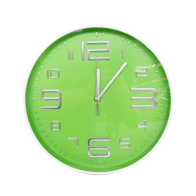 Reloj de Pared Plástico Innovador 30 Centímetros verde