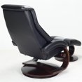 thumbnail image 4 of Relax-R Montreal Leather Recliner and Ottoman in Black, 4 of 8