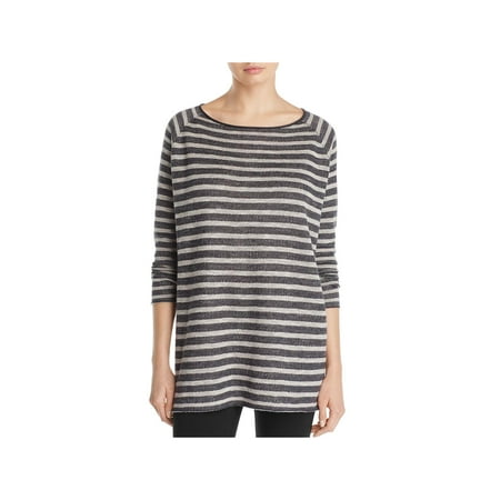 - Eileen Fisher Womens Boatneck Striped Tunic Top