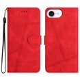 thumbnail image 1 of For iPhone 16e Case Flip Leather Retro Phone Cover Lines Imprinted - Grey, 1 of 5