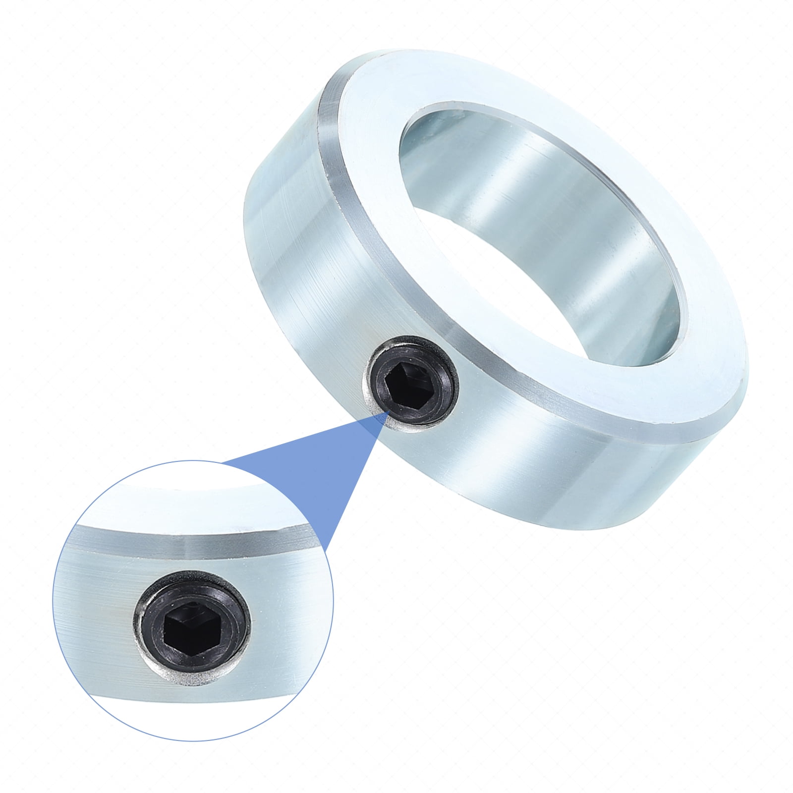 Uxcell 2pack Set Screw Collars 1-17/8" Bore Zinc Plated Steel Shaft Collars, 3" OD, 7/8" Width Axle Collar Clamp for Linear Rod Shaft Guide