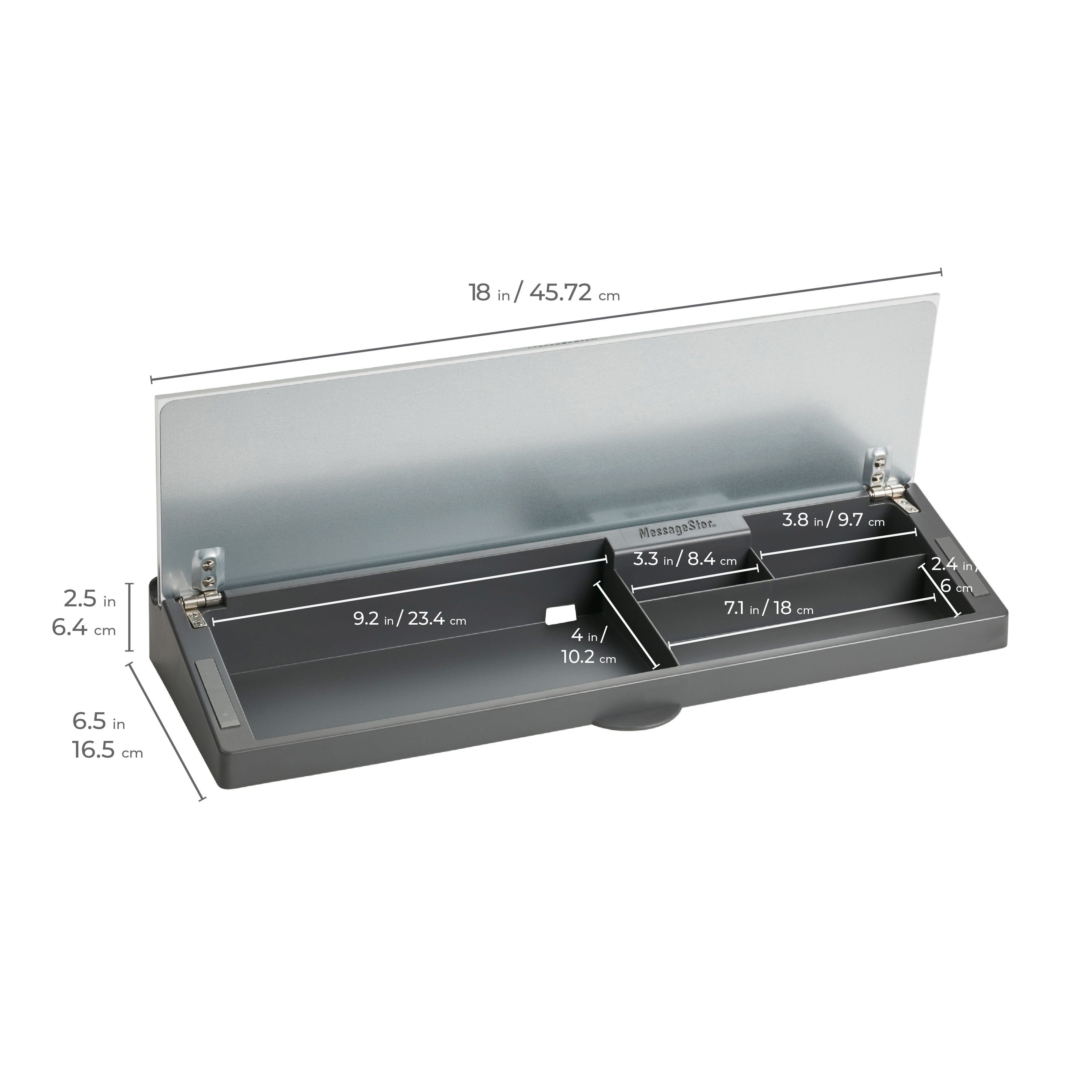 ECR4Kids MessageStor Dry-Erase Keyboard Write and Store, Desk Organization, Waves