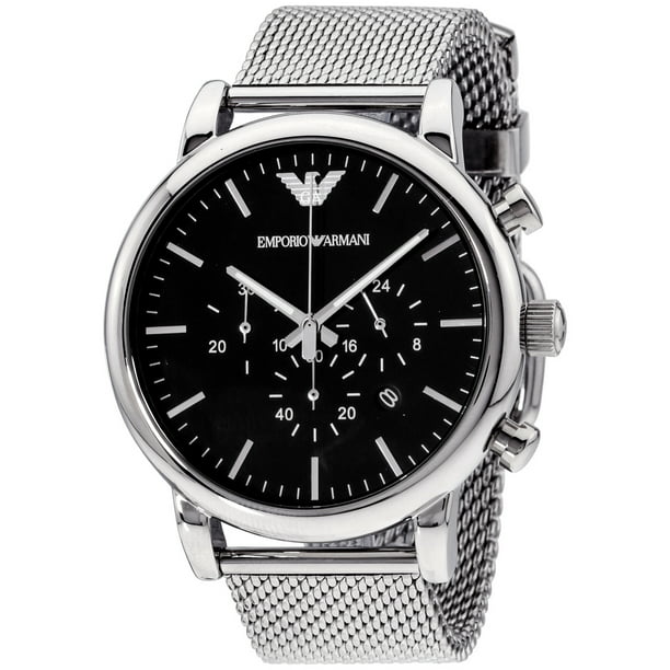 Emporio Armani Men's Chronograph Stainless Steel Classic Dress Watch ...
