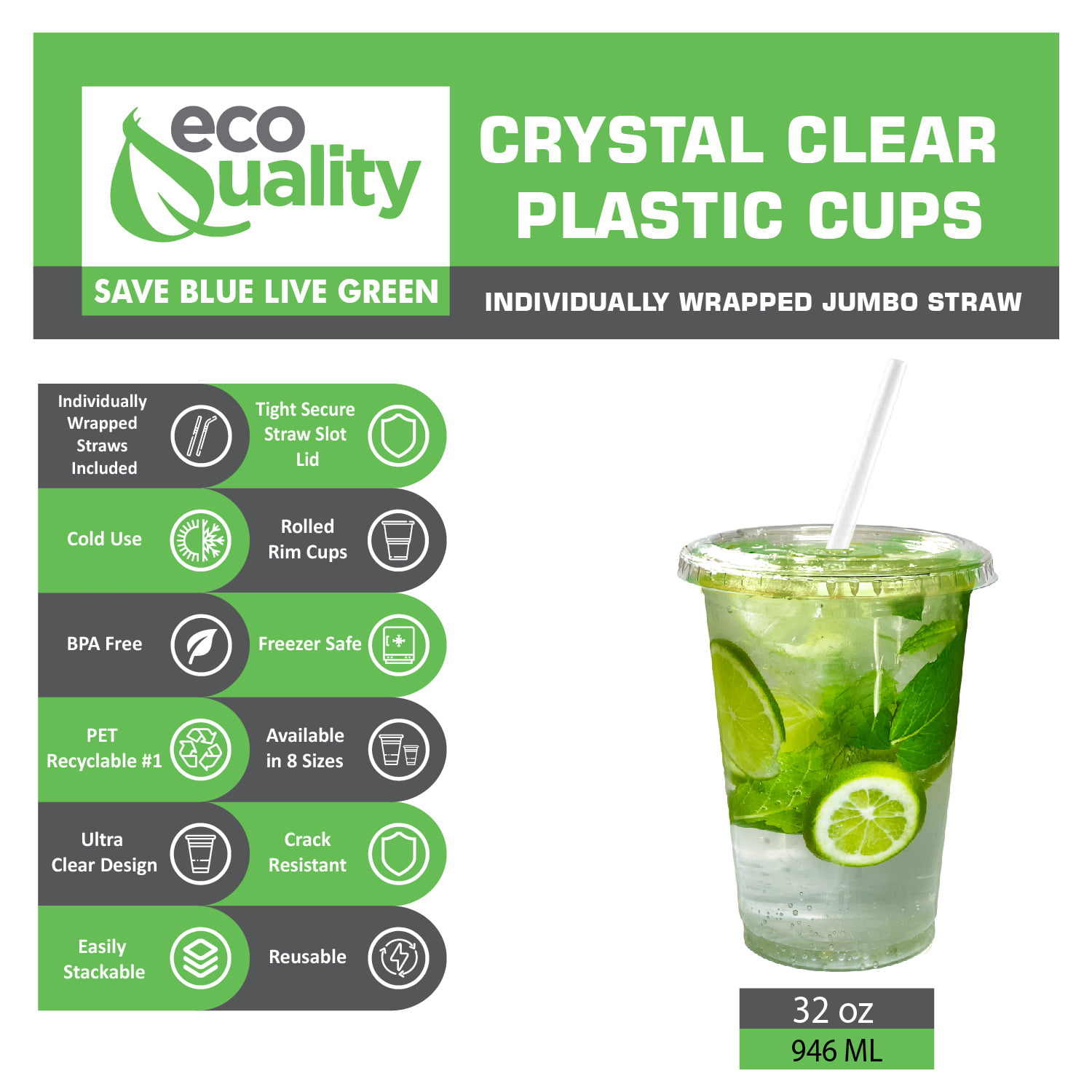 Plastic Cups Bulk Disposable Clear Cups 7 oz - 400 Count Case BPA-Free -  Good For Cold Drinks, Party…See more Plastic Cups Bulk Disposable Clear  Cups