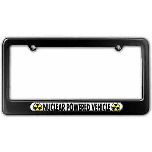 Radioactive Nuclear Powered License Plate Tag Frame