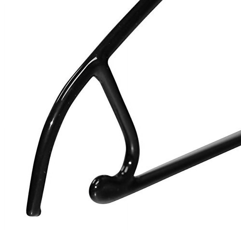 Mawa by Reston Lloyd Silhouette Series Non-Slip Space Saving Hanger with Pant Bar/Skirt Hook, Style 41/FRS, Set of 5, Black
