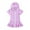 Purple, variant on Girls Swim Cover Up, Terry Bathing Suit Coverup Short Sleeve Zip Up Beach Dress for Kids 2-10 Years
