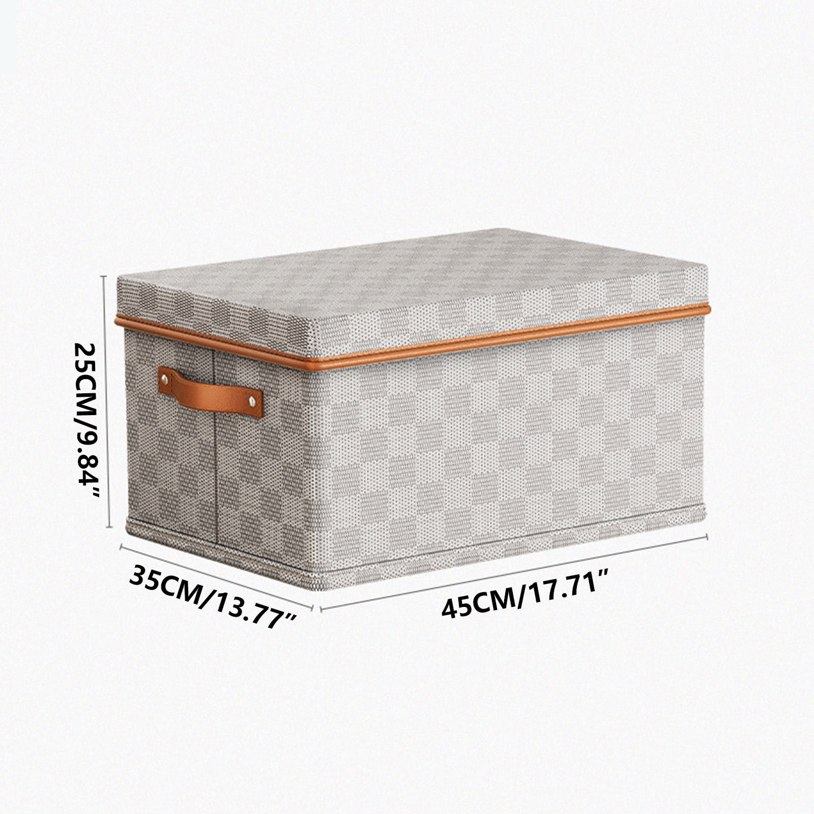 Storage Box 60L Extra Large Non-Woven Fabric Checkerboard Pattern Storage Box with Lid for Clothes Toys Home Organizing(1-Piece) Rkxzt
