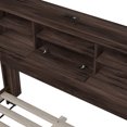thumbnail image 5 of 4 Piece Bedroom Sets Queen Size, Bedroom Funiture Sets with Vintage Wooden Queen Storage Platform Bed Frame & 2 Nightstands & 1 Dresser, Dark Walnut, 5 of 6