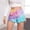 Blue, variant on Mefallenssiah Fashion Women Pocket Tie-Dye Jeans Pants Female Hole Bottom Casual Shorts