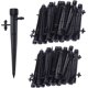 thumbnail image 1 of 100 gotas de sistema de riego (negro), gotas de riego universales ajustables de 360 grados con conectores, sistema de riego por flujo de agua, 1 of 5