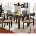 thumbnail image 4 of Furniture of America Alyssum Rustic Wood 5-Piece Dining Set in Weathered Gray, 4 of 9