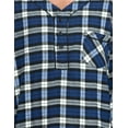 thumbnail image 2 of Ashford & Brooks Mens Flannel Plaid Long Sleep Shirt Henley Nightshirt, 2 of 6