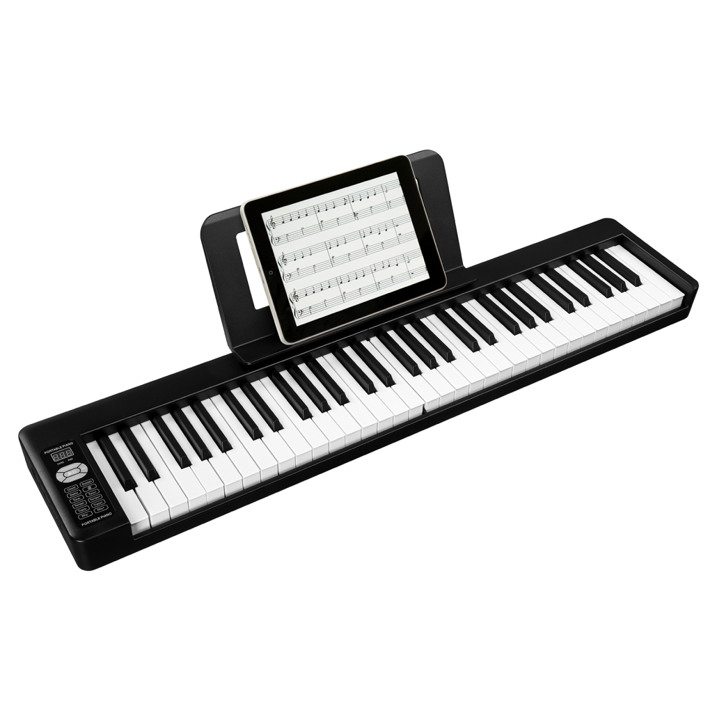 61 Key Folding Electric Keyboard Piano with FullSize Keys, Portable