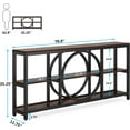 thumbnail image 4 of Tribesigns Extra Long Console Table, 70.9 inch Narrow Sofa Tables with 3 Tier Wood Storage Shelves, 4 of 5
