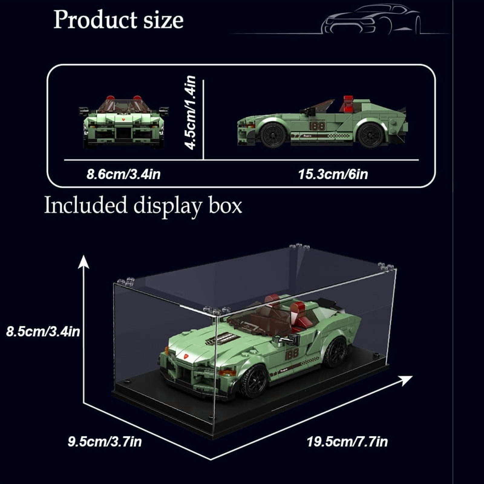 SNOWEAGLE  Speed Champion Building Toys with Display Case, 27046 Toy Cars Building Sets, Model Car Kits Building Blocks, JDM Race Car Building Kits for Adults Kids 8+(348 PCS)