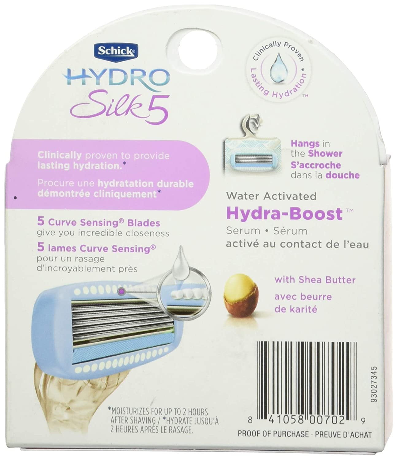 Schick Hydro Silky Smooth Moisturizing Razor Blade Refills for Women, 4ct