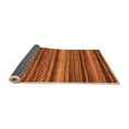 thumbnail image 2 of Ahgly Company Indoor Round Abstract Orange Modern Area Rugs, 4' Round, 2 of 4