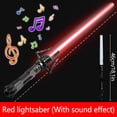 thumbnail image 2 of Red 29.5 Inch Lightsaber Toy Retractable Led Sword With Sound Effects Flashing Glow Stick For Boys Kids Outdoor Red, 2 of 7
