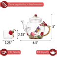 thumbnail image 3 of Btat- Juego De Té De Vidrio Floral, 2 Tazas Elegantes, Tetera De Vidrio De 2 Oz, Tetera De Vidrio De 13 Oz, Tetera De Vidrio, Juego De Té De Vidrio Pequeño Para Adultos, Juego De Tetera De Vidrio, Taz Brew To A Tea NA, 3 of 5