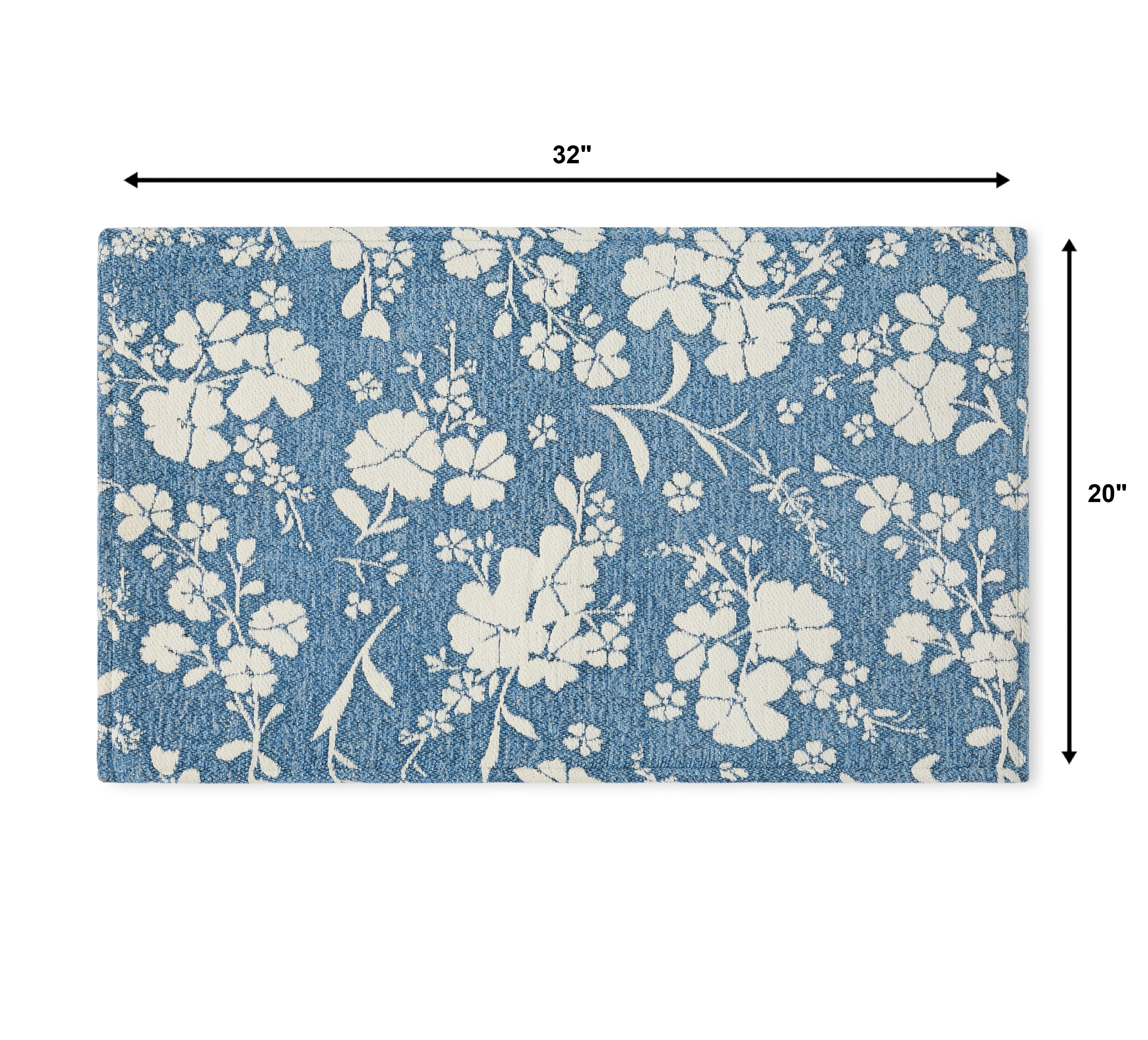 The Pioneer Woman Elmbrook Wildflower Cloudwalk Anti-Fatigue Comfort Mat, Blue, 20" x 32"