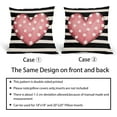 thumbnail image 5 of Valentine''s Day Pillow Covers 20X20 Inch Set of 2 Polka Dots Pink Heart Stripes Valentine Decorative Pillow Cases Valentines Cushion Case Anniversary Wedding Home Decor for Sofa Couch Bedroom, 5 of 6