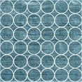 thumbnail image 3 of Unique Loom Matrix Trellis Collection Area Rug - Dots (7' Square Blue/Light Blue), 3 of 9