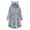 Gray, variant on LYXSSBYX Womens Long Sleeve Dress Hot Sale Clearance Woman's Casual Christmas Printing Plush Buttons Long Sleeved Hooded Plush Coat Top